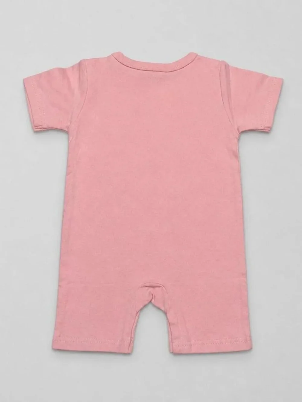 Baby Girls Solid Pink Short Sleeve Snap-Closure Romper-24 Mos.